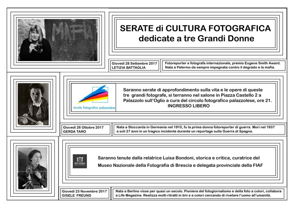 Serate di cultura&nbsp;fotografica