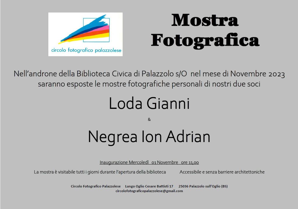 Mostra soci Novembre&nbsp;2023