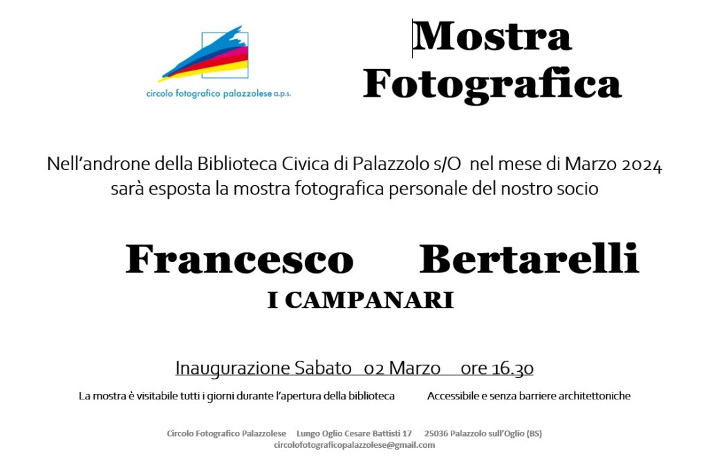 Mostra Soci Marzo&nbsp;2024