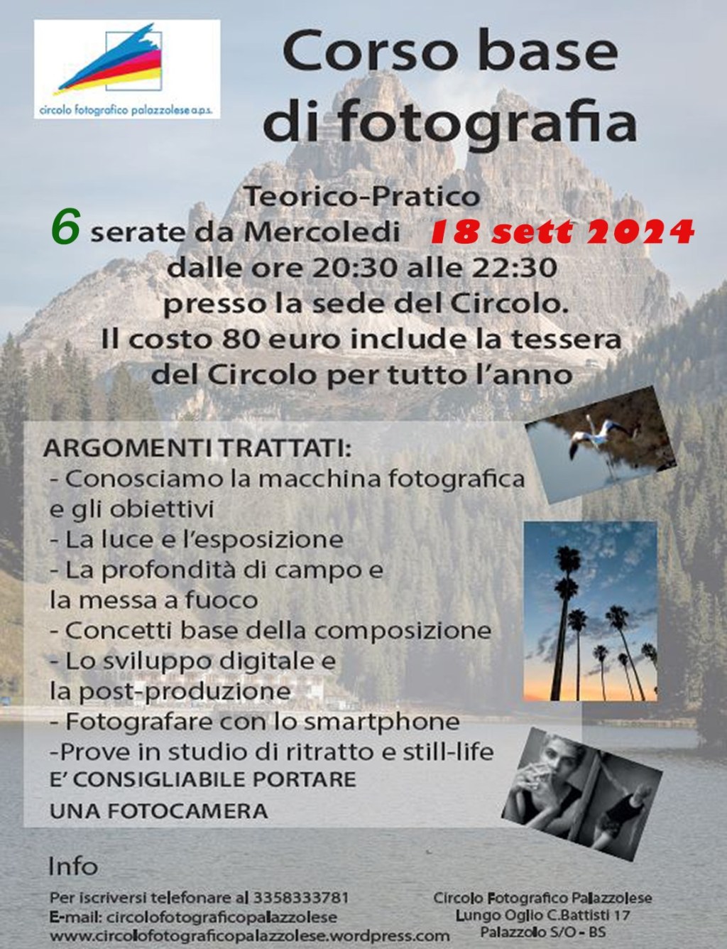 Corso base di fotografia 2024 –&nbsp;2°sessione