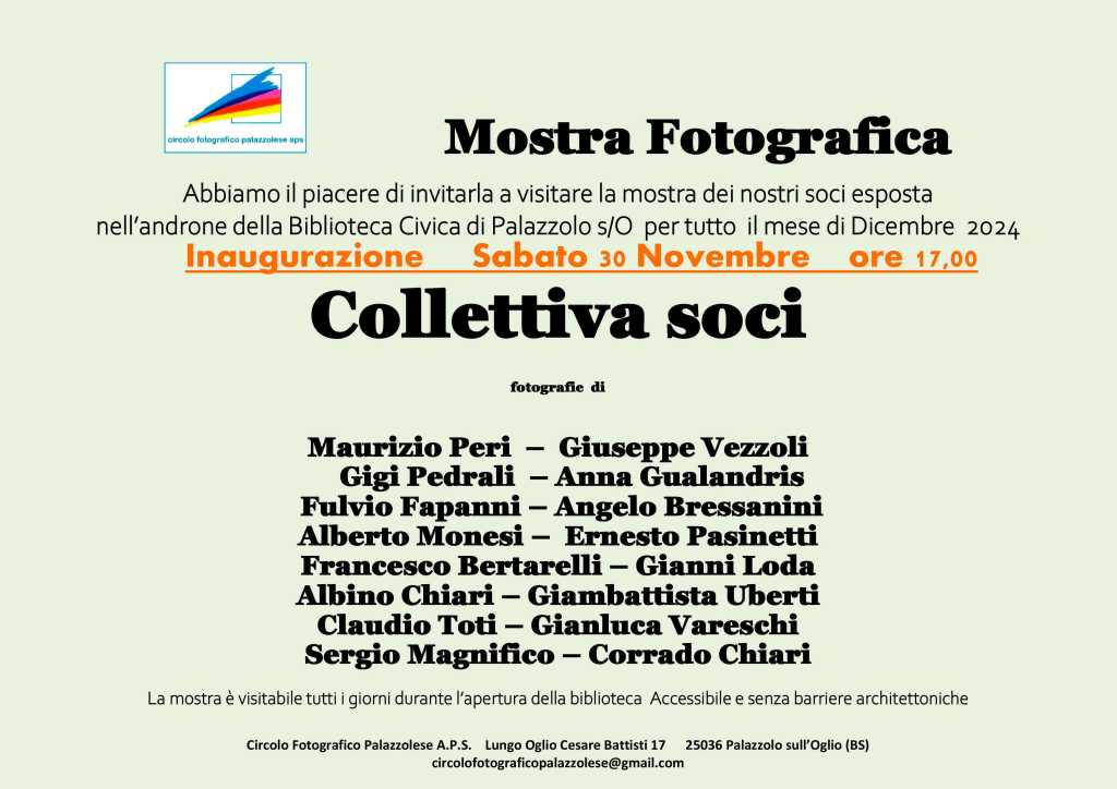 Mostra Soci Dicembre&nbsp;2024